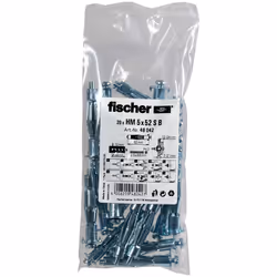 Fischer 48042, Kit de fiches murales et vis, Plaque de fibre Gypsum, Plaque de plâtre, Métal, 1 cm, 52 mm, 1 cm