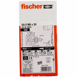 Fischer 48264 ancrage à vis et cheville murale 100 pièce(s) Fiche murale 30 mm - Vue supplémentaire 3