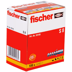 Fischer 50108 ancrage à vis et cheville murale 100 pièce(s) Fiche murale 40 mm