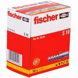 Fischer 50110 ancrage à vis et cheville murale 50 pièce(s) Fiche murale 50 mm