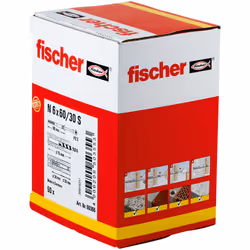 Fischer 50355 ancrage à vis et cheville murale 50 pièce(s) Kit de fiches murales et vis 60 mm