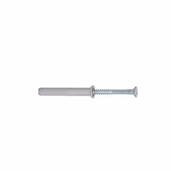 Fischer N 5 x 30/5 S (100), Kit de fiches murales et vis, Nylon, Acier zingué, Cruciforme, PZ2, 30 mm