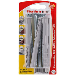 Fischer - 4x Langschaftdübel sxr 10 x 100 t Senkkopfschraube - 52236