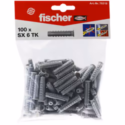Fischer 78318, Fiche murale, Brique, Béton, 30 mm, 6 mm, 4 cm, 4 mm