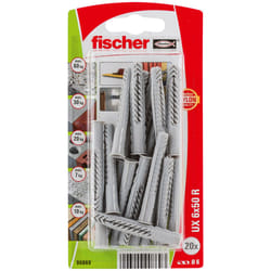 Fischer 90869 ancrage à vis et cheville murale 20 pièce(s) Kit de fiches murales et vis 50 mm