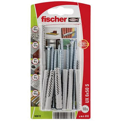 Fischer 90872 ancrage à vis et cheville murale 10 pièce(s) Kit d'ancrage et de vis 50 mm
