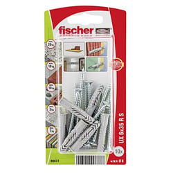 Fischer 90877 ancrage à vis et cheville murale 10 pièce(s) Kit d'ancrage et de vis 60 mm