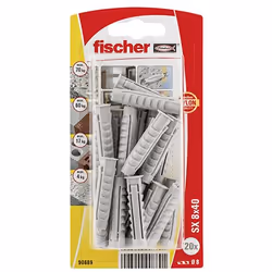 Fischer 90889, Ancrage mural creux (cheville molly), Ciment aéré placé en autoclave, Brique, Béton, Ciment mousse, Bloc Gypsu ...