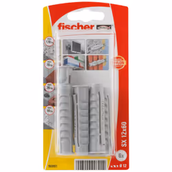Fischer 90891, Fiche murale, Brique, Béton, 60 mm, 1,2 cm, 7 cm, 8 mm