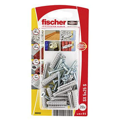 Fischer 90892 cheville en bois 20 pièce(s) Métal, Plastique Rond