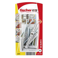 Fischer 90894 cheville en bois 10 pièce(s) Métal, Nylon Rond