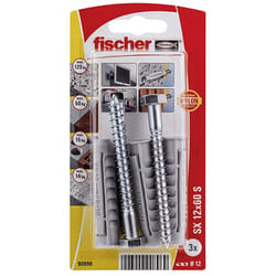 Fischer 90896 ancrage à vis et cheville murale 3 pièce(s) Kit d'ancrage et de vis 60 mm