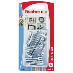 Fischer 90925 ancrage à vis et cheville murale 10 pièce(s) Kit de fiches murales et crochets 37 mm