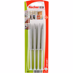 Fischer 90935, Kit de fiches murales et vis, Brique, Béton, ETA-13/0235, 4 pièce(s)