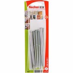 Fischer 90937, Kit de fiches murales et vis, Brique, Béton, ETA-13/0235, 4 pièce(s)