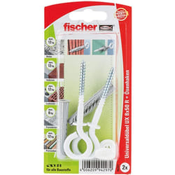 Fischer 94297 ancrage à vis et cheville murale 2 pièce(s) Kit de fiches murales et crochets