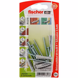 La cheville universelle fischer UX est une cheville en plastique fabriquée en nylon de haute qualité. La cheville universelle ...