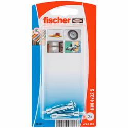 Fischer 98453, Ancrage mural creux (cheville molly), Plaque de plâtre, 32 mm, 8 mm, 4 cm, 3 mm