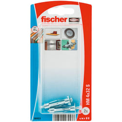 Fischer 98453 ancrage à vis et cheville murale 2 pièce(s) Ancrage mural creux (cheville molly) 32 mm