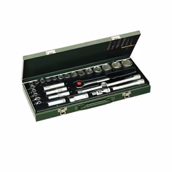 Proxxon 23 000, Ensemble de clés à douille, 29 pièce(s), Chrome, Manche de clé, 1 pièce(s), 1/2"