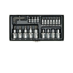 Socket et jeu de bits Proxxon 1/4''+1/2''; 23 unités
