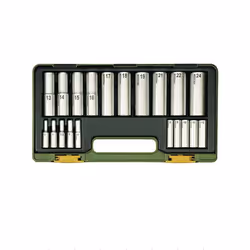 Jeu de clés à douille Proxxon 1/2''+1/4'', 4-24 mm; 20 unités