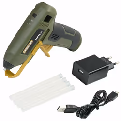 Proxxon HKP/A Pistolet à colle chaude Noir, Vert, Jaune