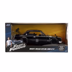 Jada Toys 253203004, Modèle de voiture de ville, Pré-assemblé, 1:24, Nissan Skyline 2000 GT-R, unisexe, Noir