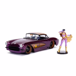 Jada Toys DC Comics Bombshells 1957 Chevy Corvette, Voiture, 8 an(s), Métal, Plastique, Caoutchouc, Marron, Violet, Jaune