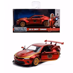 Jada Toys Marvel Iron Man 2016: Chevy Camaro, Voiture, Iron Man, 3 an(s), Métal, Plastique, Or, Rouge