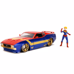 Jada Toys Marvel 1973 Ford Mustang Mach 1 1:24, Voiture, Marvel, 8 an(s), Métal, Plastique, Caoutchouc, Bleu, Rouge, Jaune