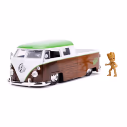 Jada Toys Marvel Groot 1963 Bus Truck 1:24, Voiture, Marvel Groot, 8 an(s), Métal, Plastique, Caoutchouc, Marron, Vert, Blanc