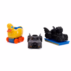 Jada Toys Batman 3-Pack Nano, Ensemble de véhicules, Batman, 8 an(s), Métal, Plastique, Caoutchouc, Couleurs assorties