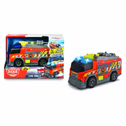 Smoby DICKIE CAMION POMPIERS 15CM, 3 an(s), AAA, Rouge