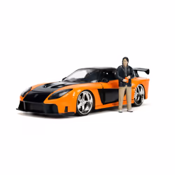 Jada Toys Fast &amp; Furious Han 1997 Mazda RX7 1:24, Voiture, Fast &amp; Furious, 8 an(s), Métal, Plastique, Caoutchouc, Bei ...