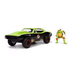 Jada Toys Turtles Raphael Chevy Camaro, Voiture, 8 an(s), Métal, Noir, Vert