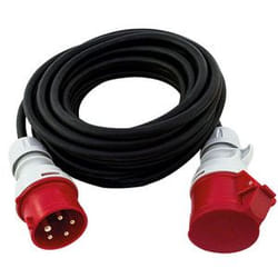 REV 006310 multiprise 10 m 1 sortie(s) CA Noir, Rouge, Blanc