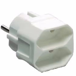 REV Euro double plug, 3500 W, 250 V, 16 A, Blanc, 115 x 75 x 55 mm