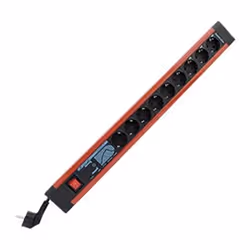 REV Supra-Line Ciabatta 9x, 3,8 m, Intérieure, 1,5 mm², Noir, 9 sortie(s) CA, 250 V