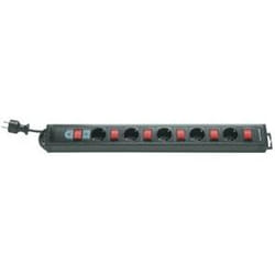 REV 5 sockets w. individual s., 3,7m Noir 250 V