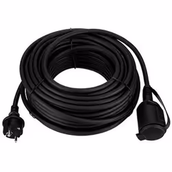 REV 0065259, 25 m, Intérieur & extérieur, IP44, 1,5 mm², Caoutchouc, Noir