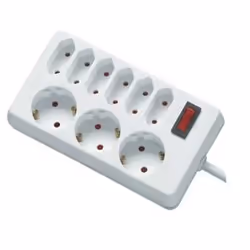 REV socket line, 9-fold, 1,4m, 1,4 m, 250 V, Blanc, 190 x 40 x 98 mm