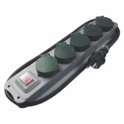 REV 00125053, 5 sortie(s) CA, 250 V, 16 A, 3500 W, Noir, 1,5 m