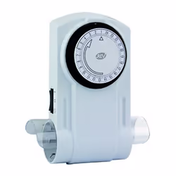 REV 0025600103, Programmateur journalier, Noir, Blanc, Analogique, Boutons, Rotatif, 230 V, 50 Hz