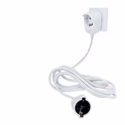 REV 0016130114, 3 m, Intérieure, Blanc, 2 sortie(s) CA, 3500 W, 1 pièce(s)