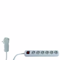 REV 0012626114, 2 m, Intérieure, Type F, Blanc, 6 sortie(s) CA, 3500 W