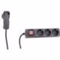 Multiprise - REV - 3 Prises - Fiche Plate - Câble 2 m - Interrupteur Lumineux