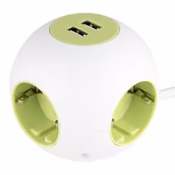 REV 0015408102, 1,4 m, Intérieure, IP20, Vert, Blanc, 2 sortie(s) CA, 230 V