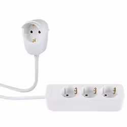REV 0012312114, 2 m, Intérieure, 1,5 mm², Blanc, 4 sortie(s) CA, 230 V