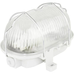 REV Ovalleuchte Kunstst.LED 5W gr Luminaire pour pièces humides LED E27 5 W blanc chaud blanc, argent
